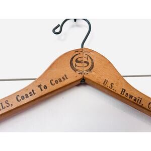 VTG Sheraton Hotels U.S.A. Hawaii Canada and Overseas Antique Wooden Coat Hanger